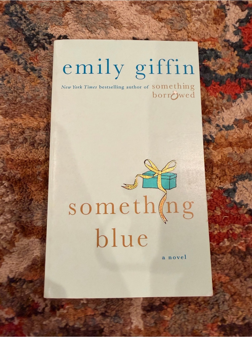Harper Something Blue - Cream Cover with Teal and Gold Accents